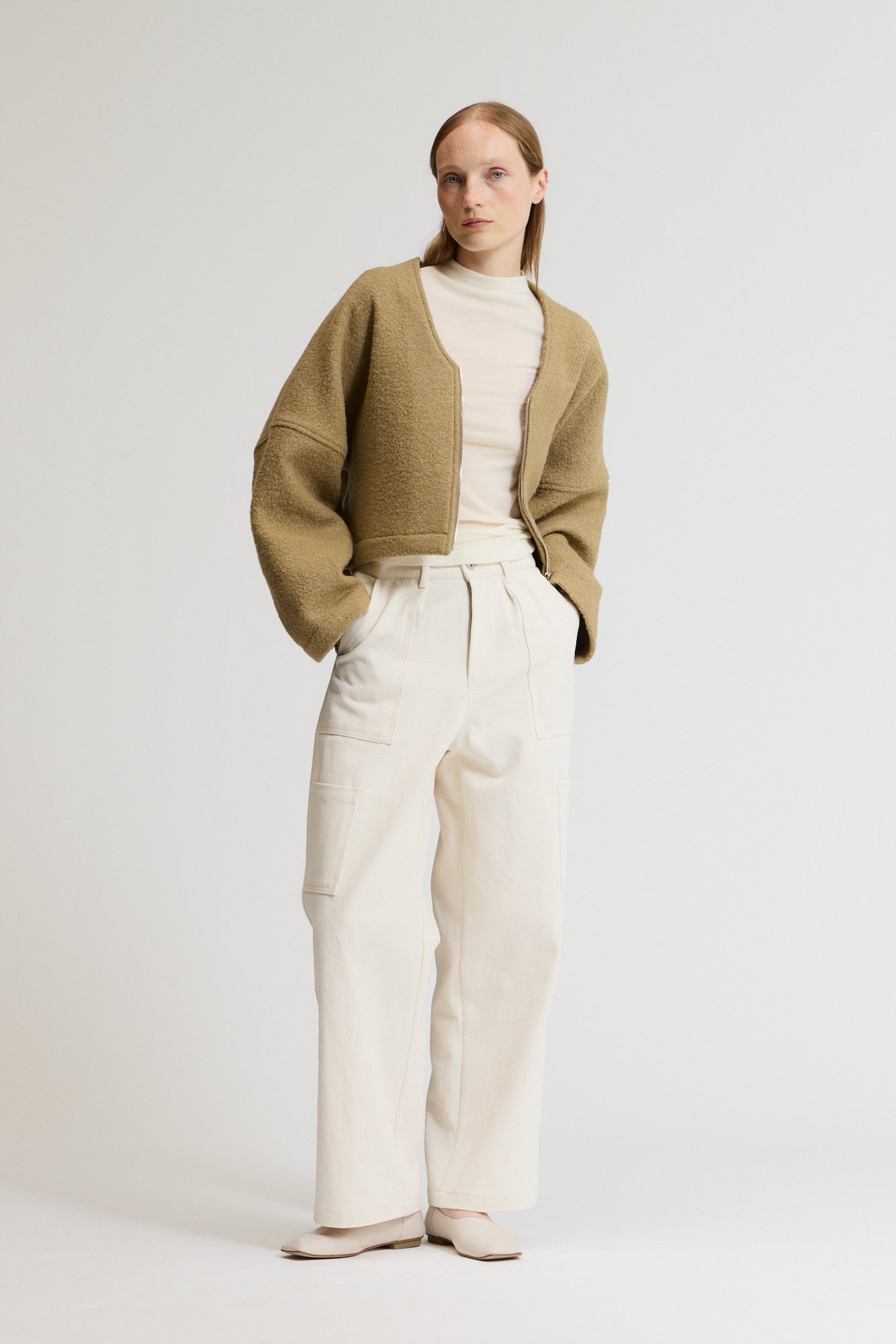 Cropped Bouclé Jacket