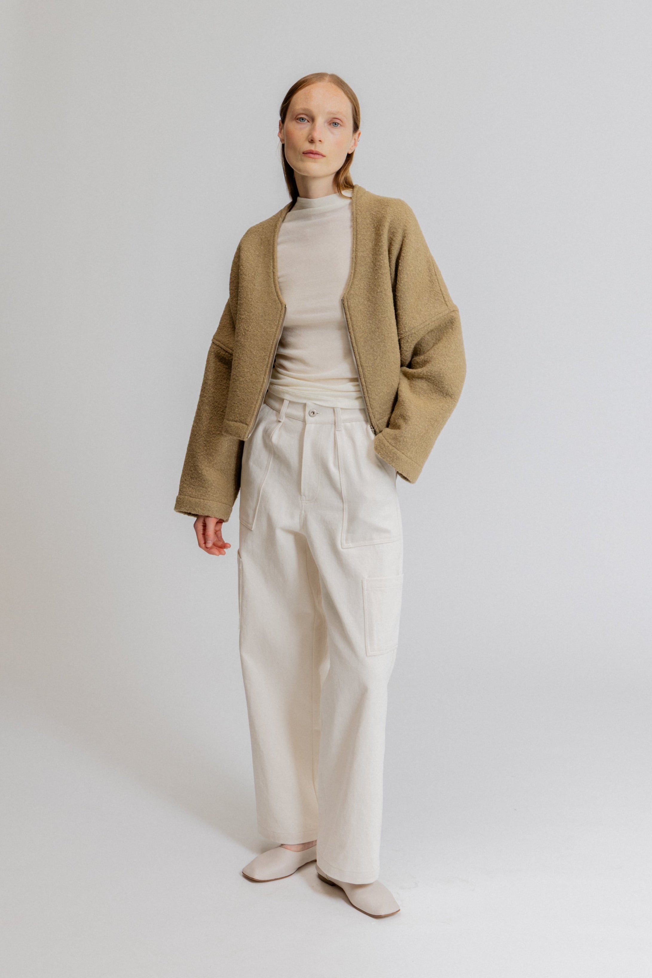 Cropped Bouclé Jacket