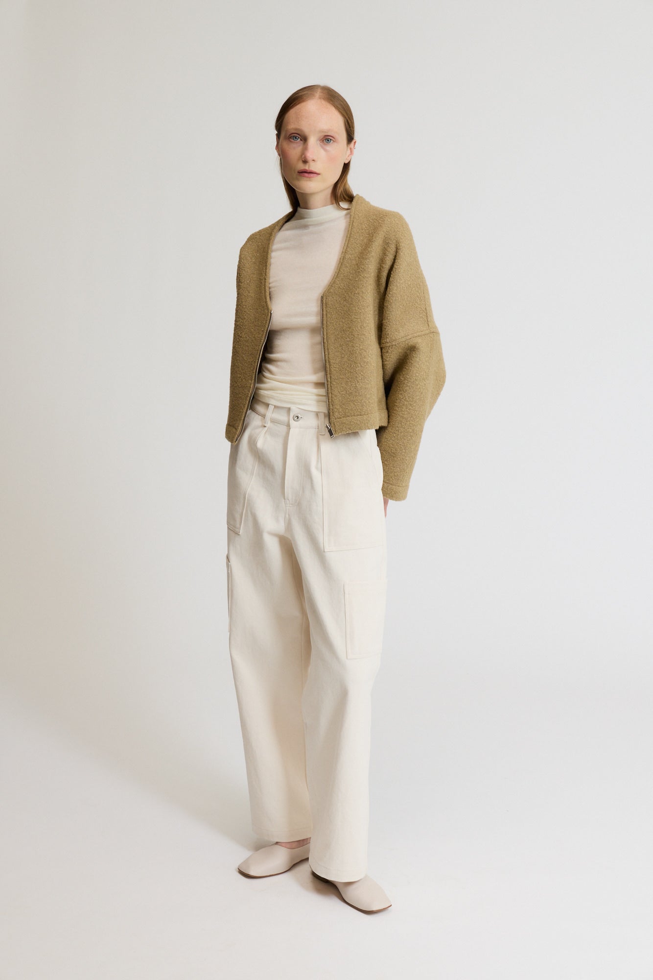 Cropped Bouclé Jacket