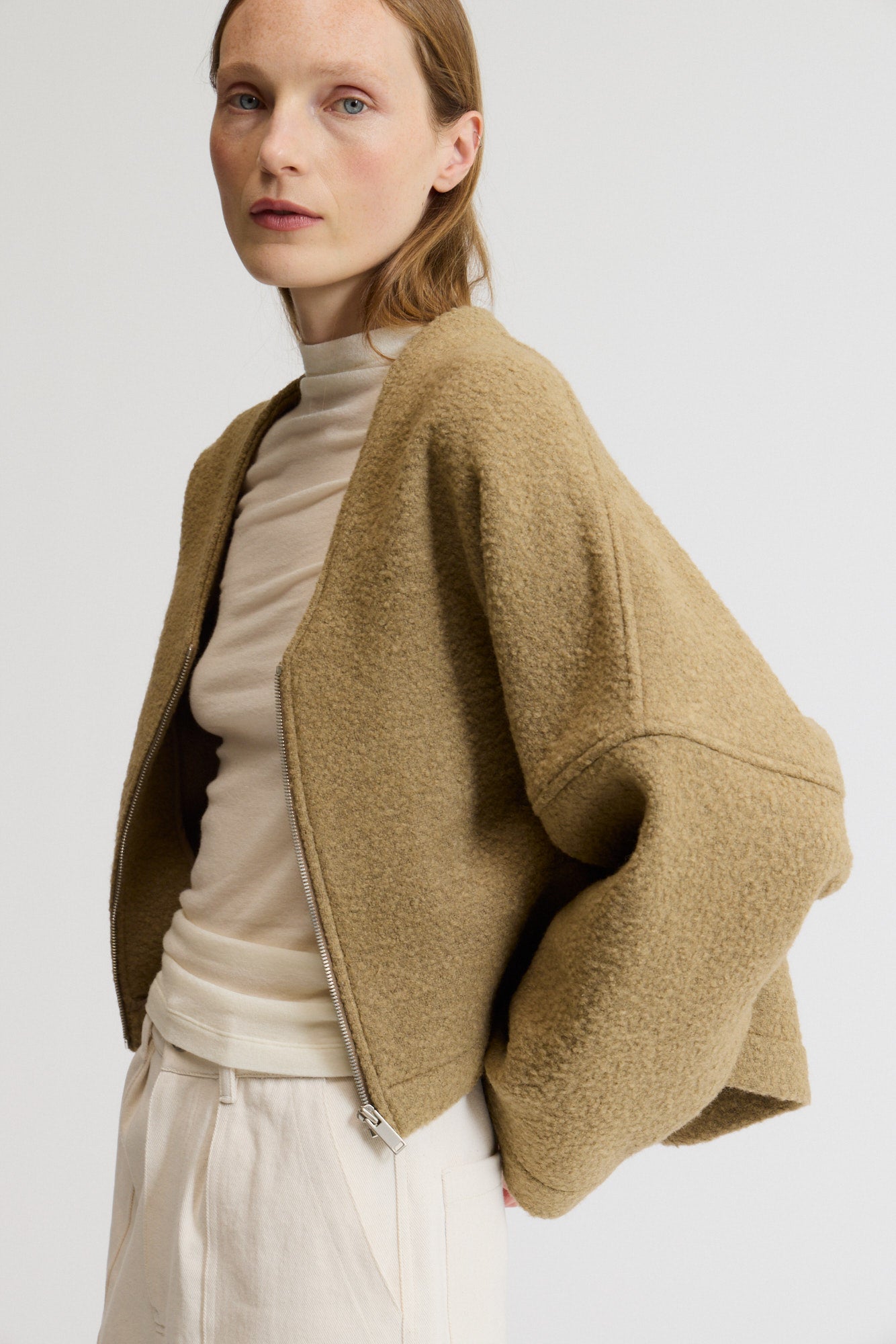 Cropped Bouclé Jacket