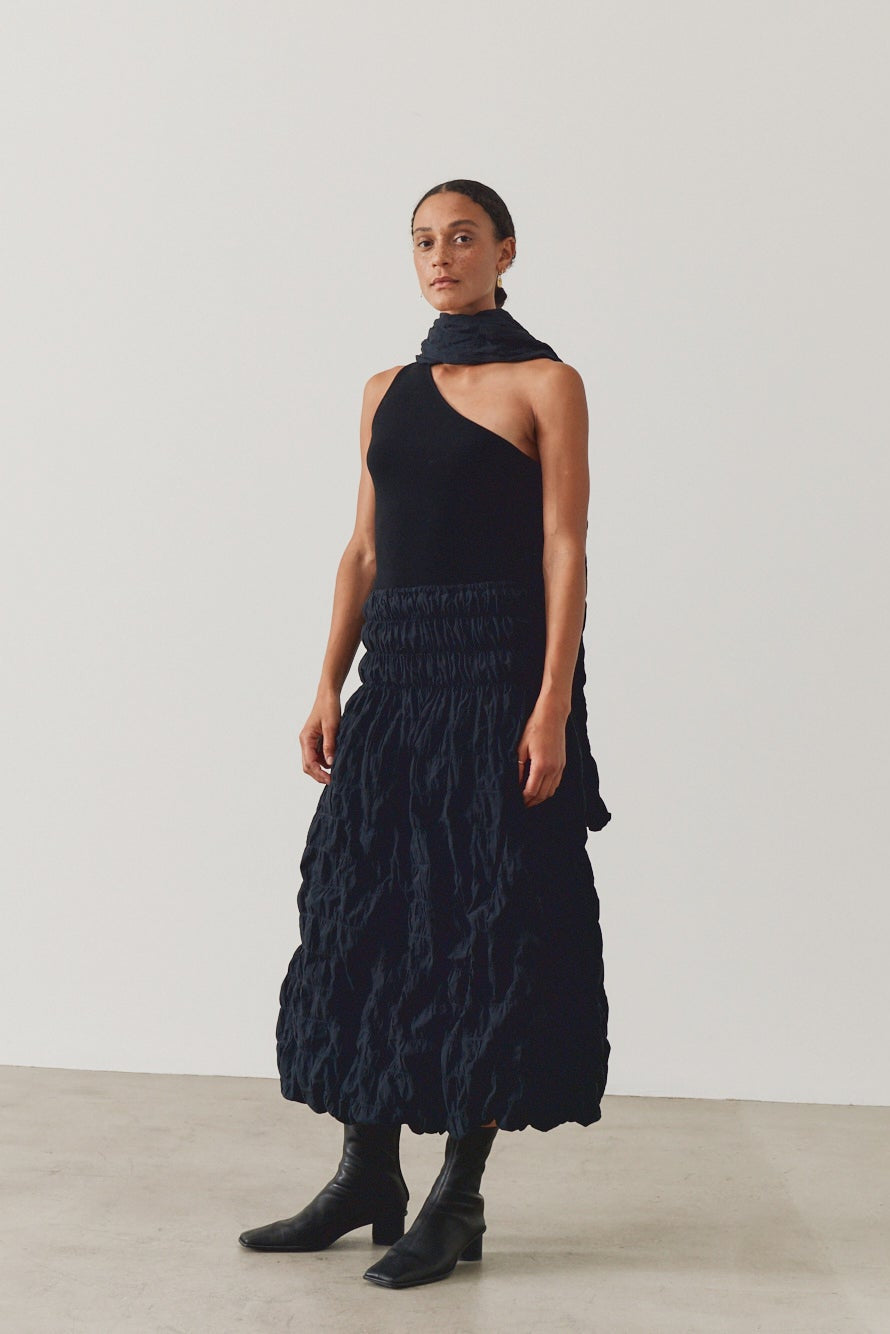 Textured Cotton Skirt