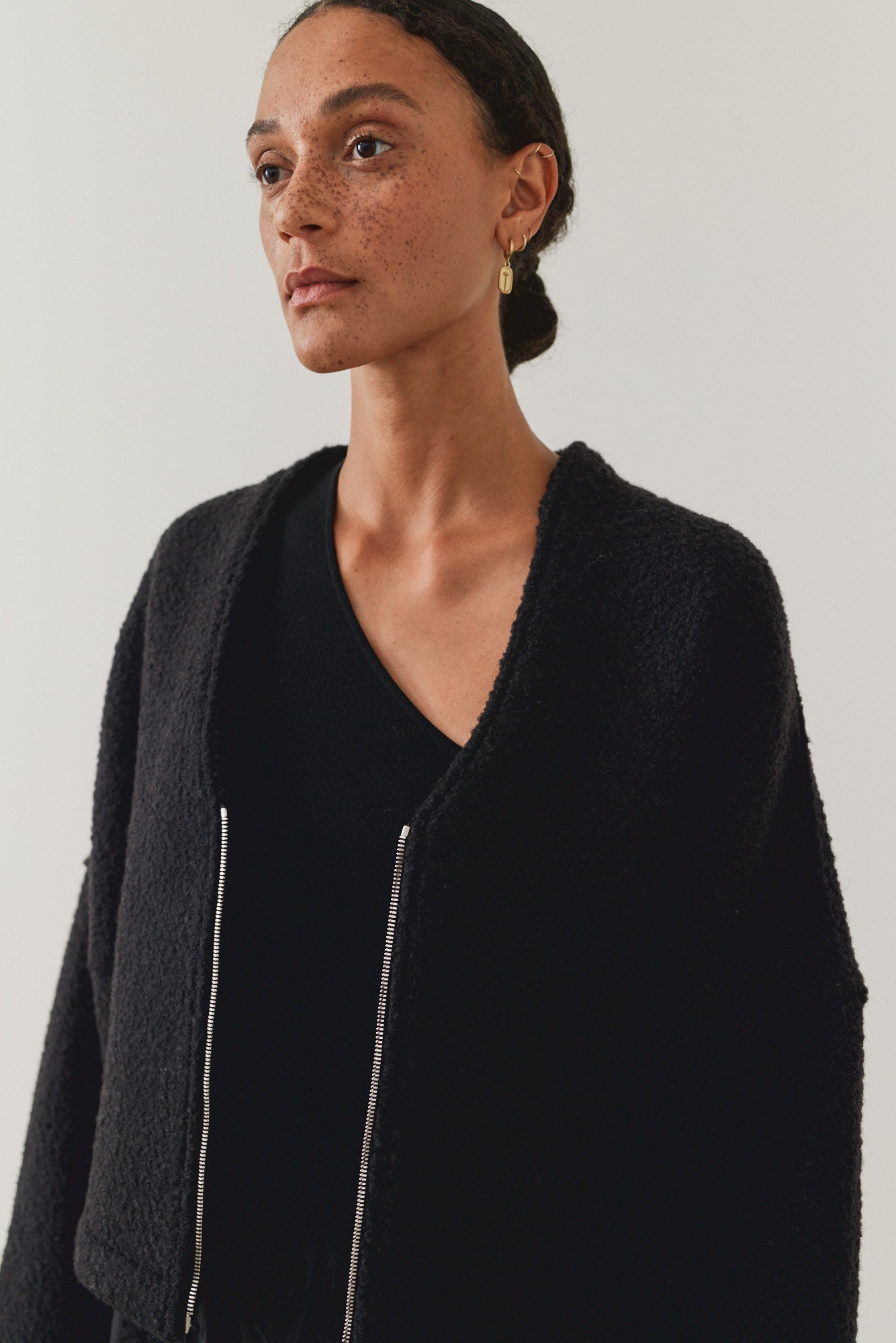 Cropped Bouclé Jacket