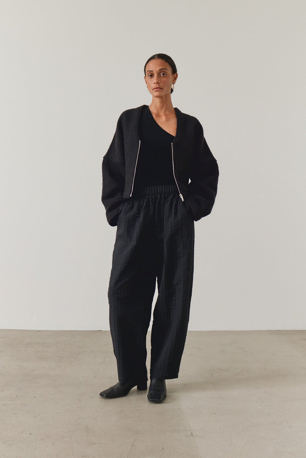 Cropped Bouclé Jacket