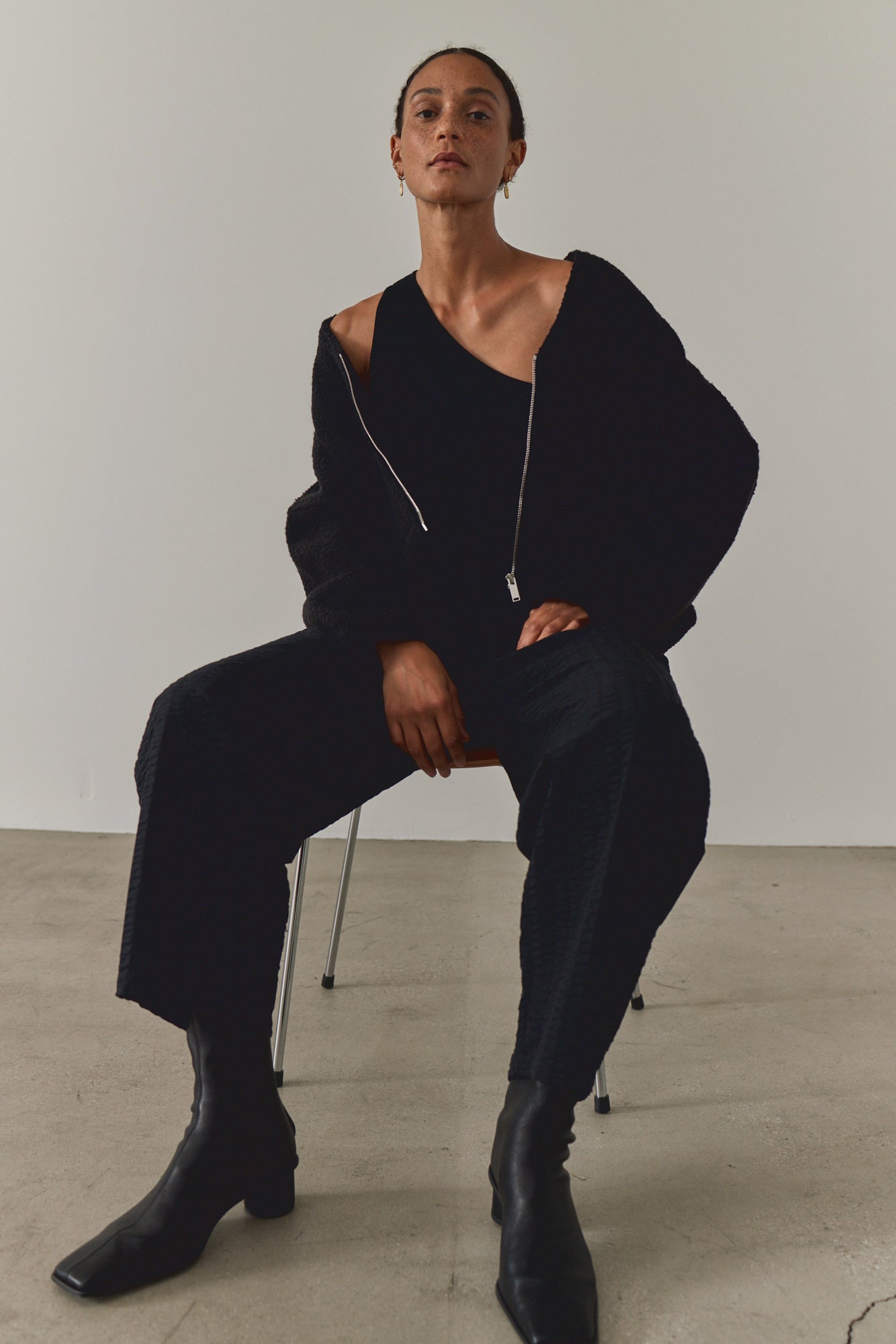 Cropped Bouclé Jacket