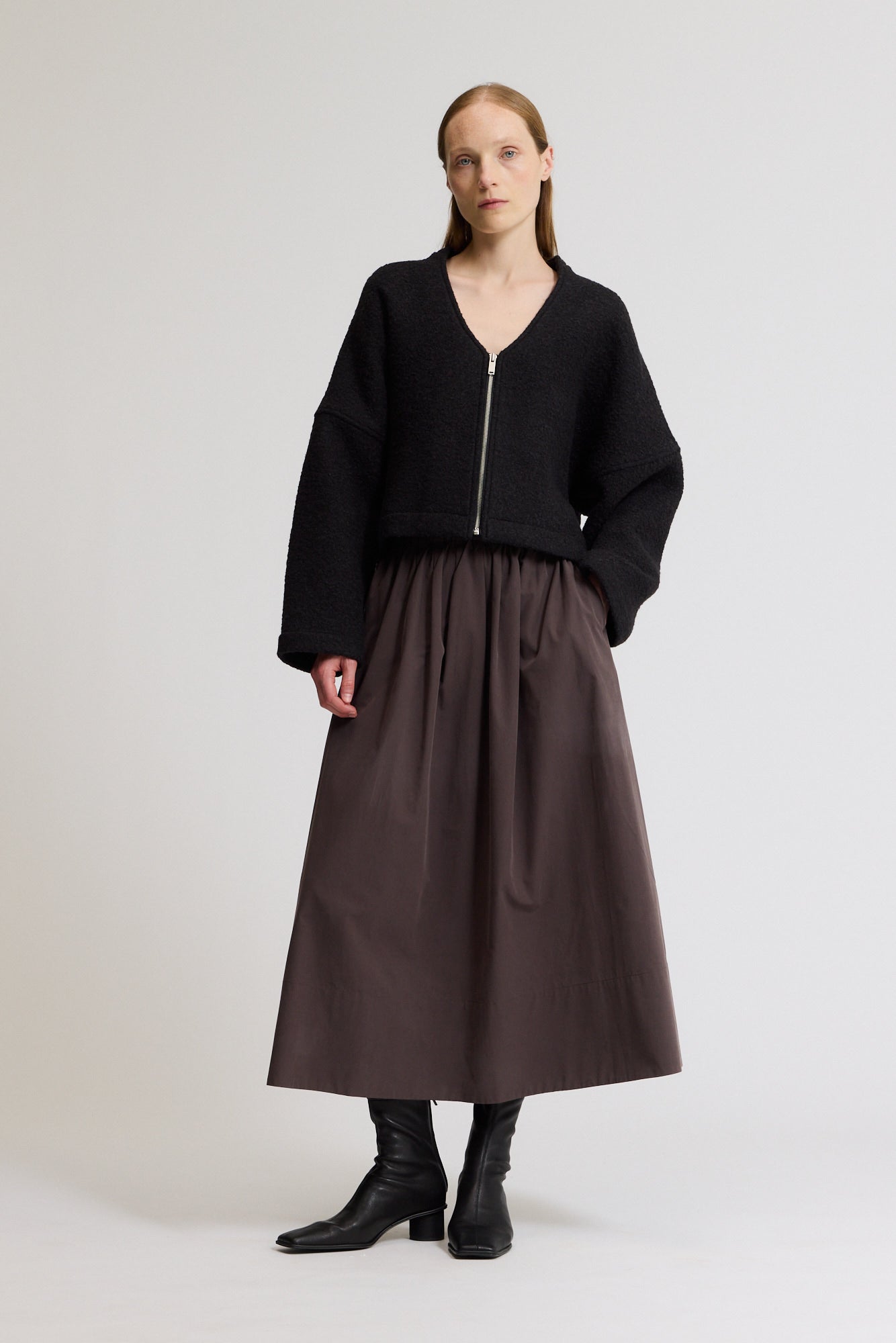 Cropped Bouclé Jacket