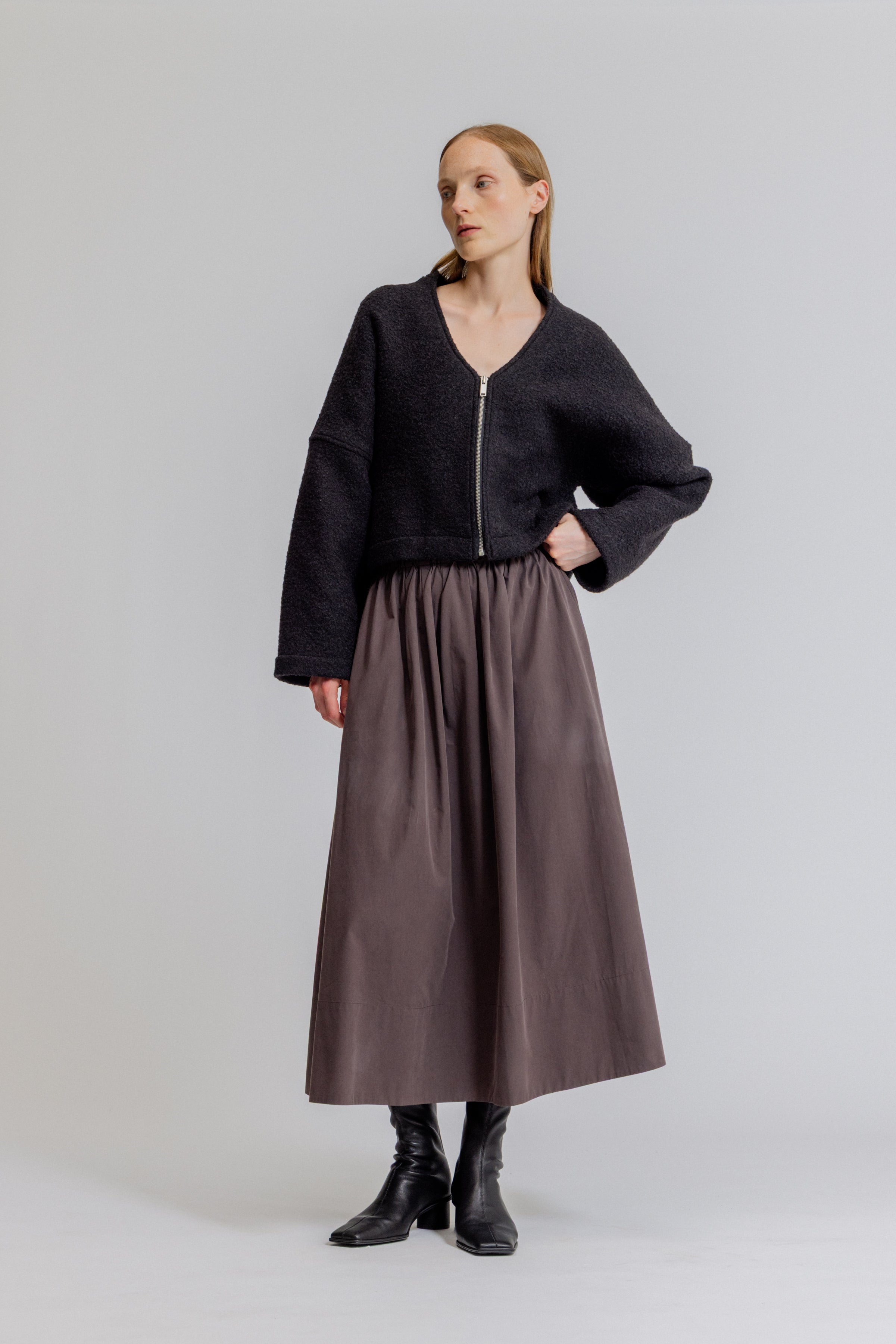 Cropped Bouclé Jacket