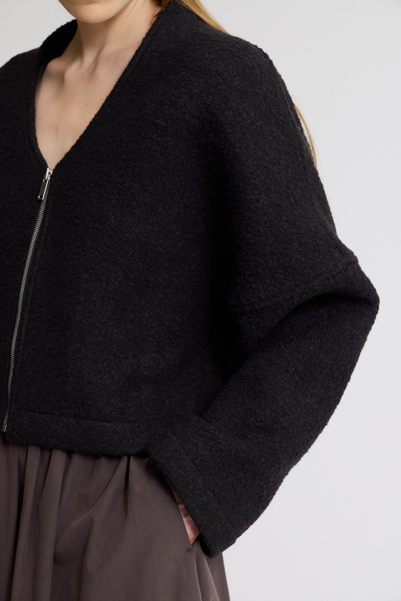 Cropped Bouclé Jacket