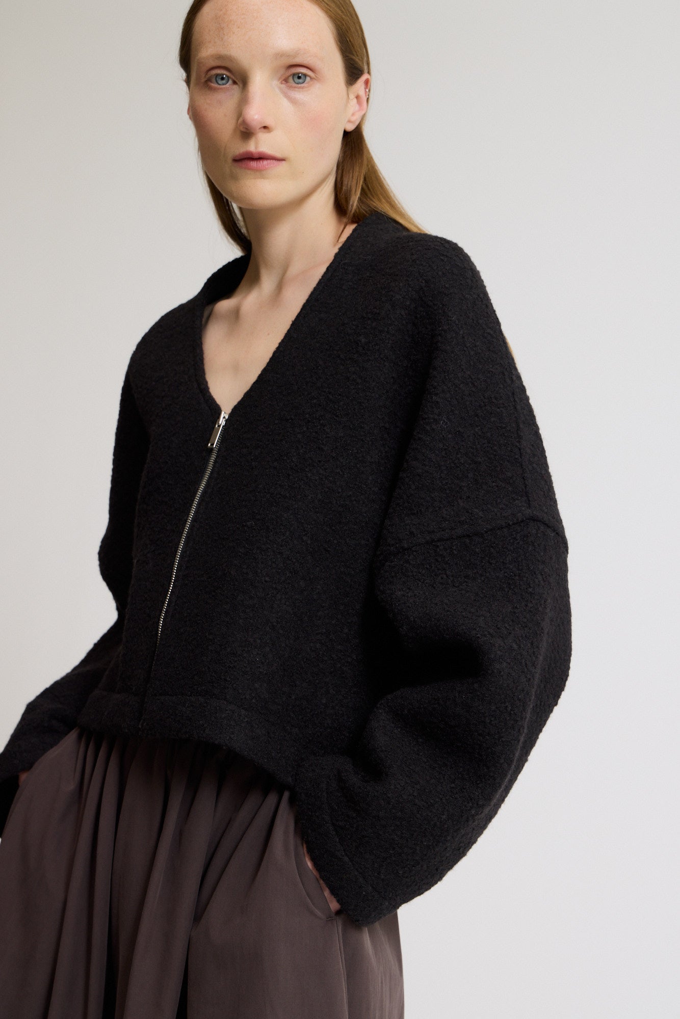 Cropped Bouclé Jacket