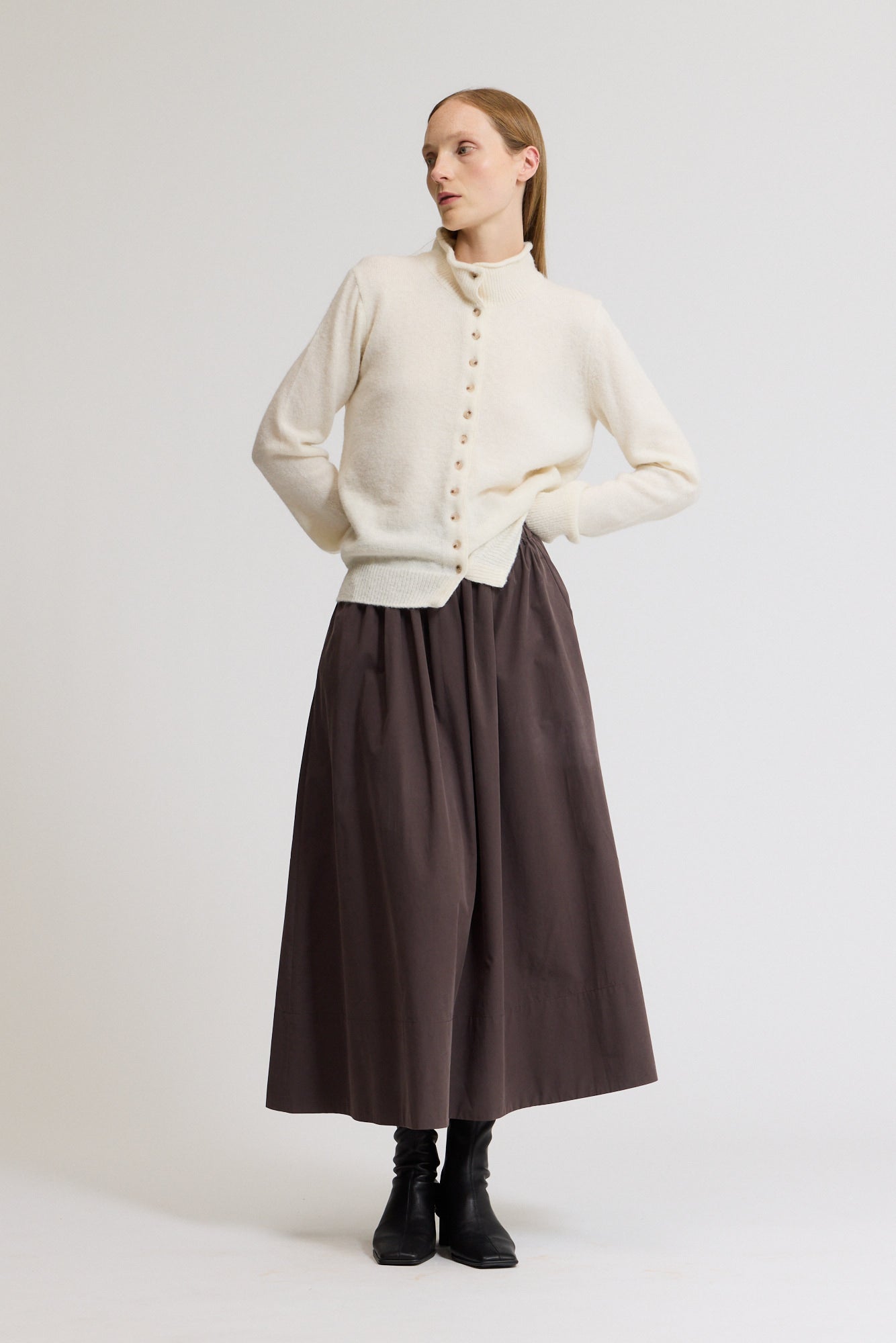 Funnel Neck Cardigan