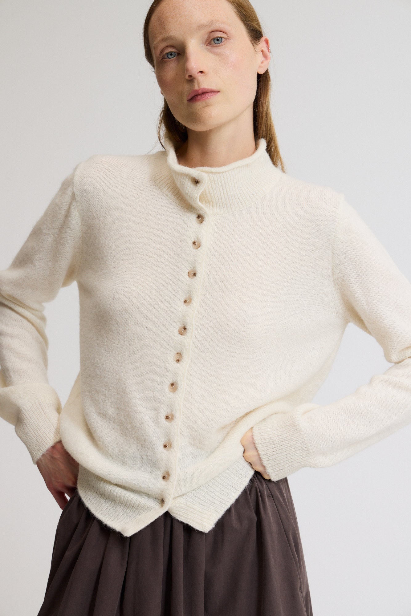 Funnel Neck Cardigan