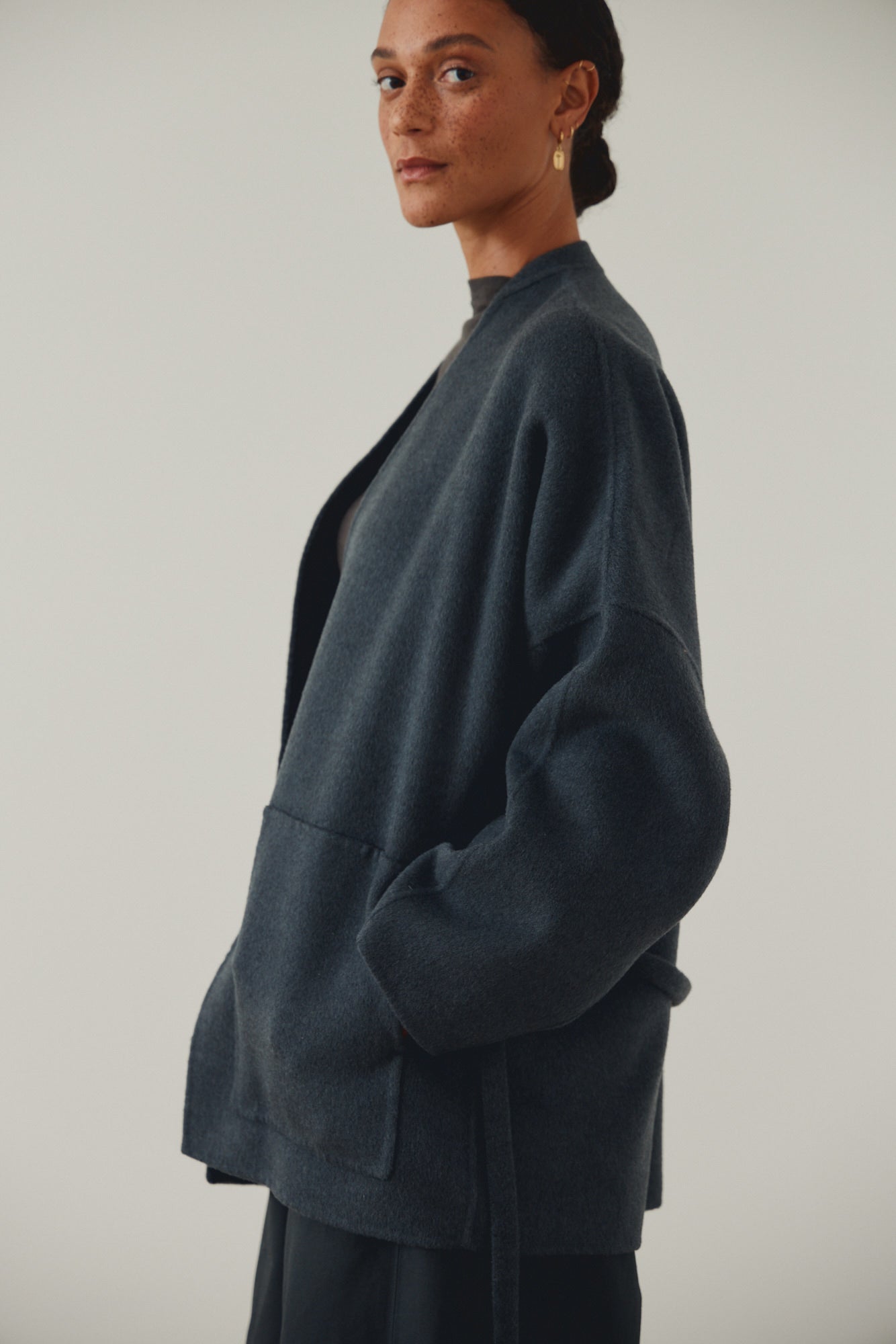 Oversized Short Wool Coat