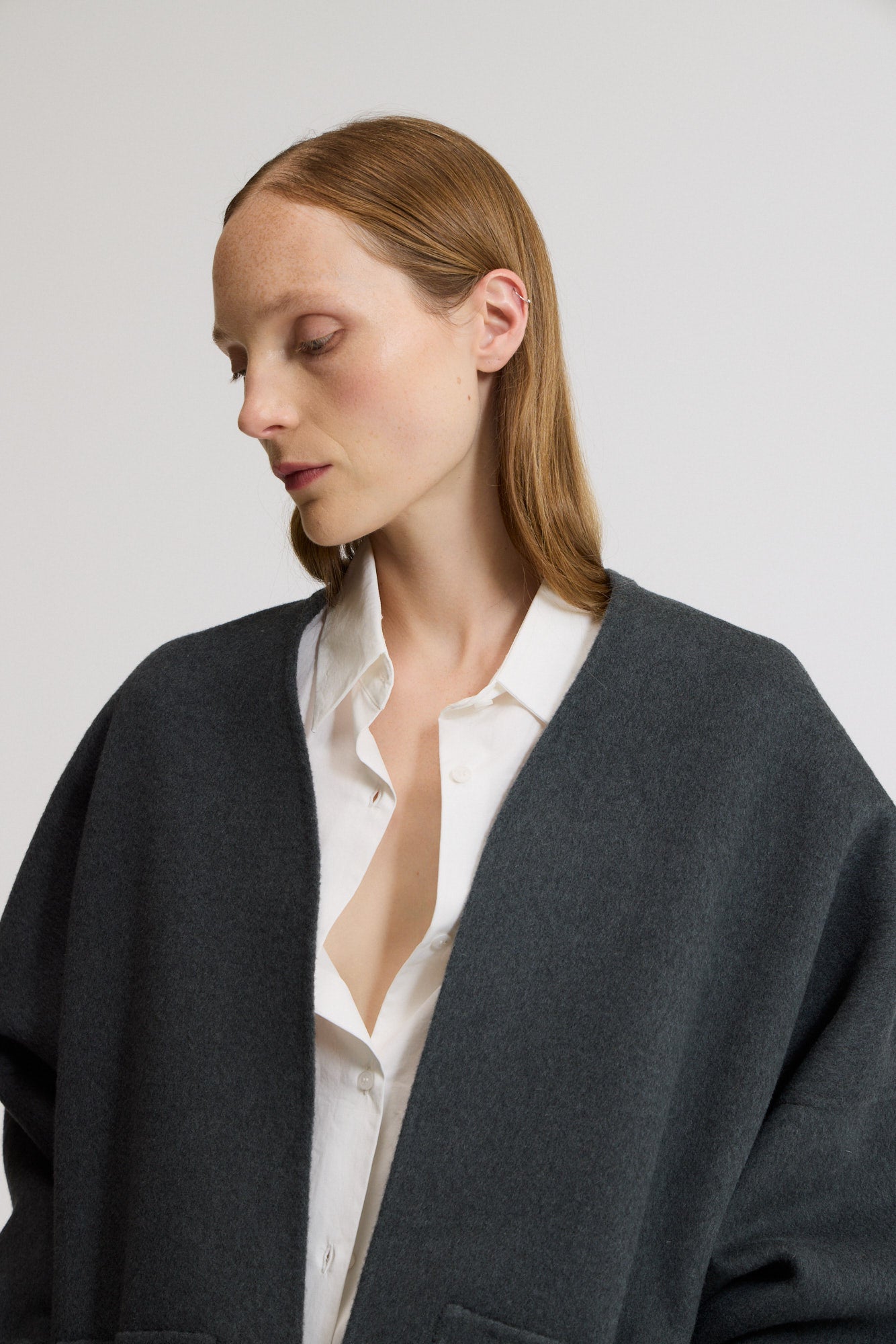 Oversized Short Wool Coat