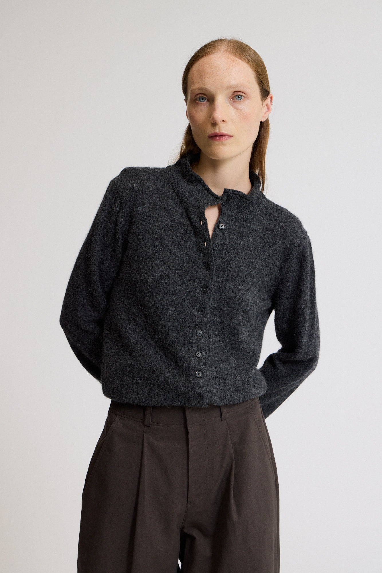 Funnel Neck Cardigan