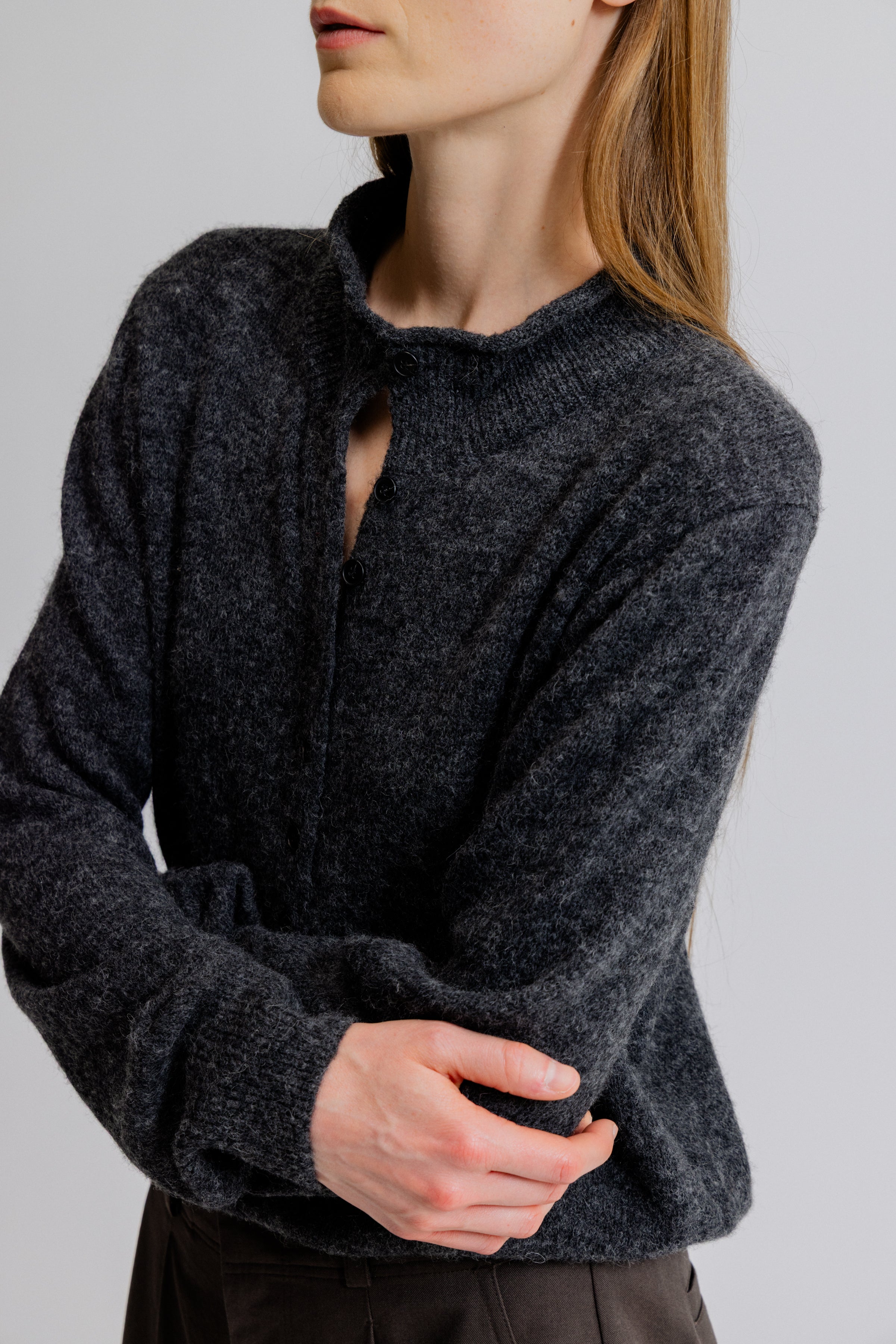 Funnel Neck Cardigan