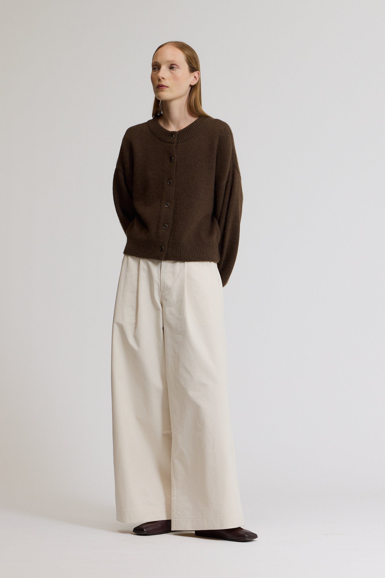 Wide Leg Tuck Pants