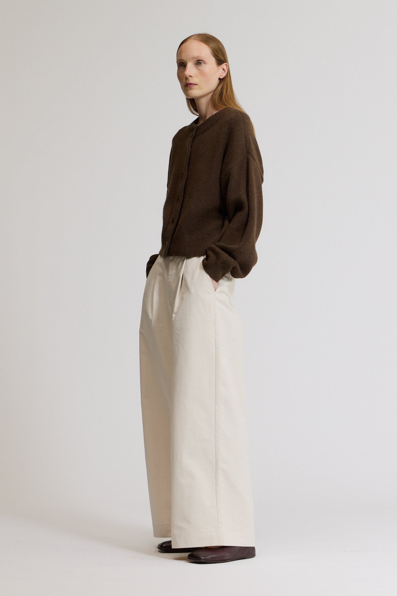 Wide Leg Tuck Pants