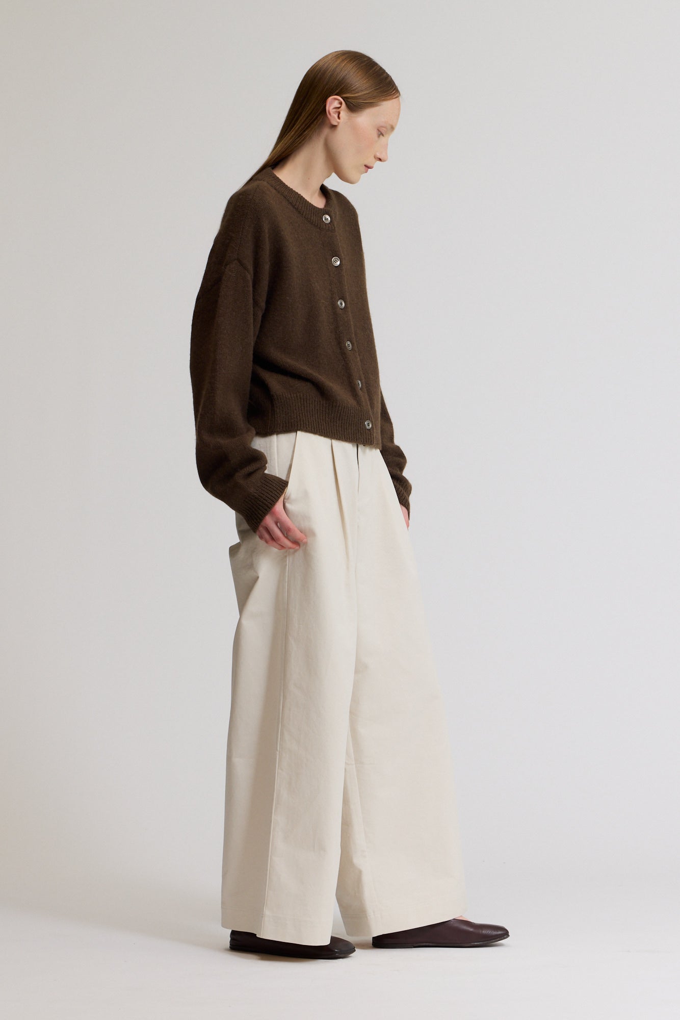 Wide Leg Tuck Pants