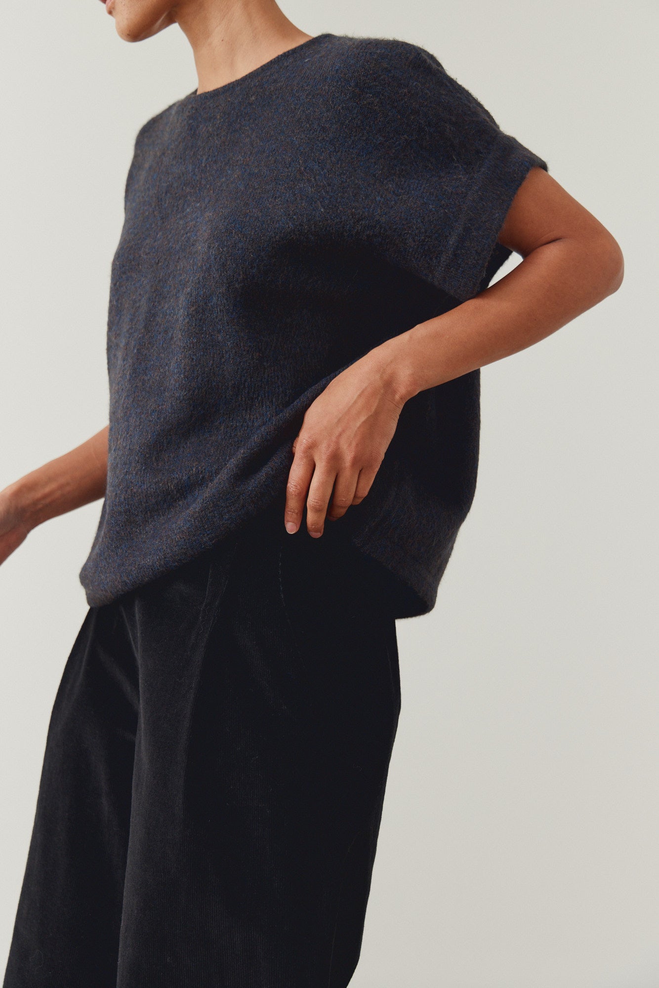 반팔 스웨터 탑